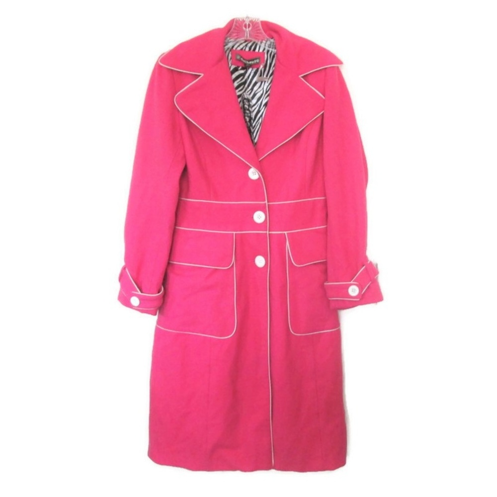 nwt retro mod hot pink Jackie O coat size small